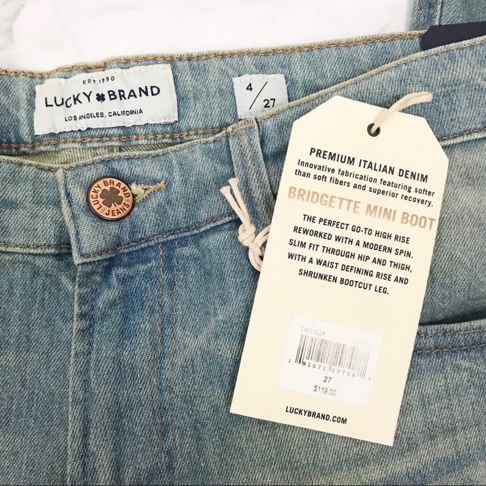 LUCKY BRAND Bridgette Mini Boot NWT•4•27” Inseam - Picture 3 of 7